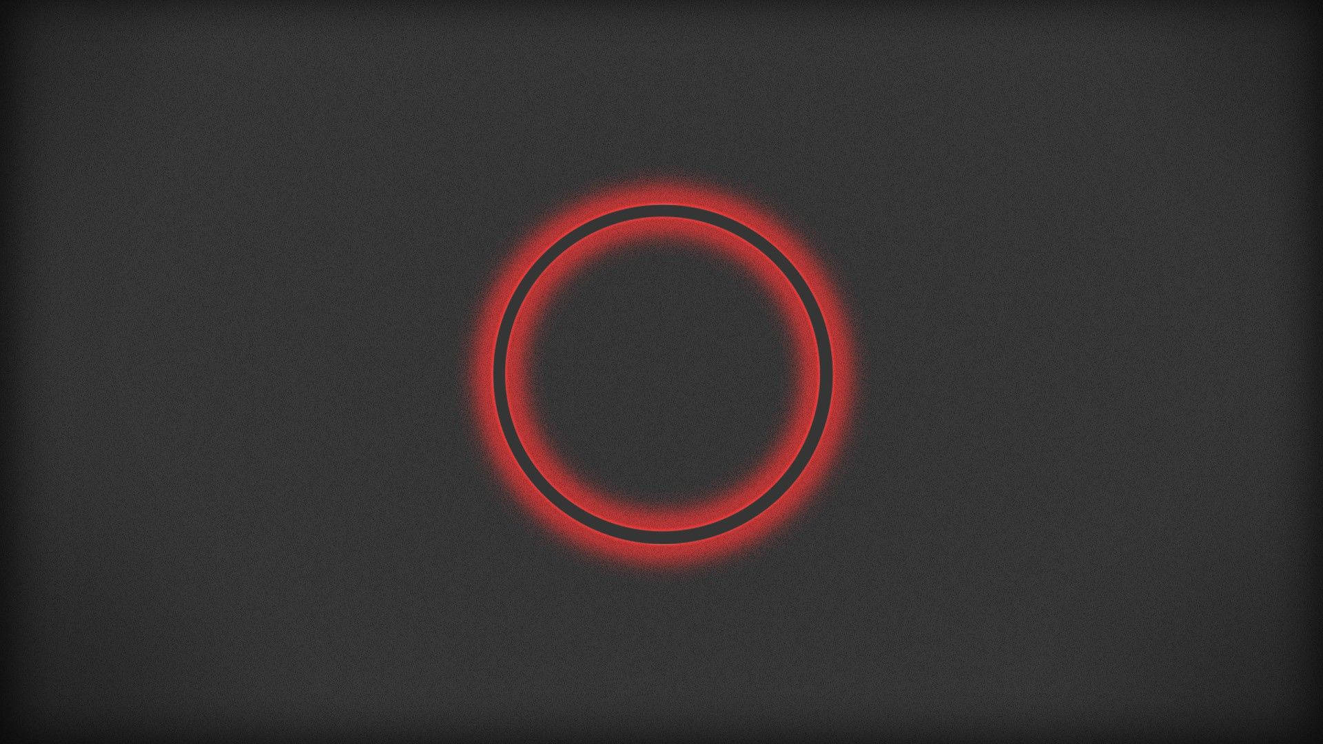 Two Glowing Red Circles Wallpaper