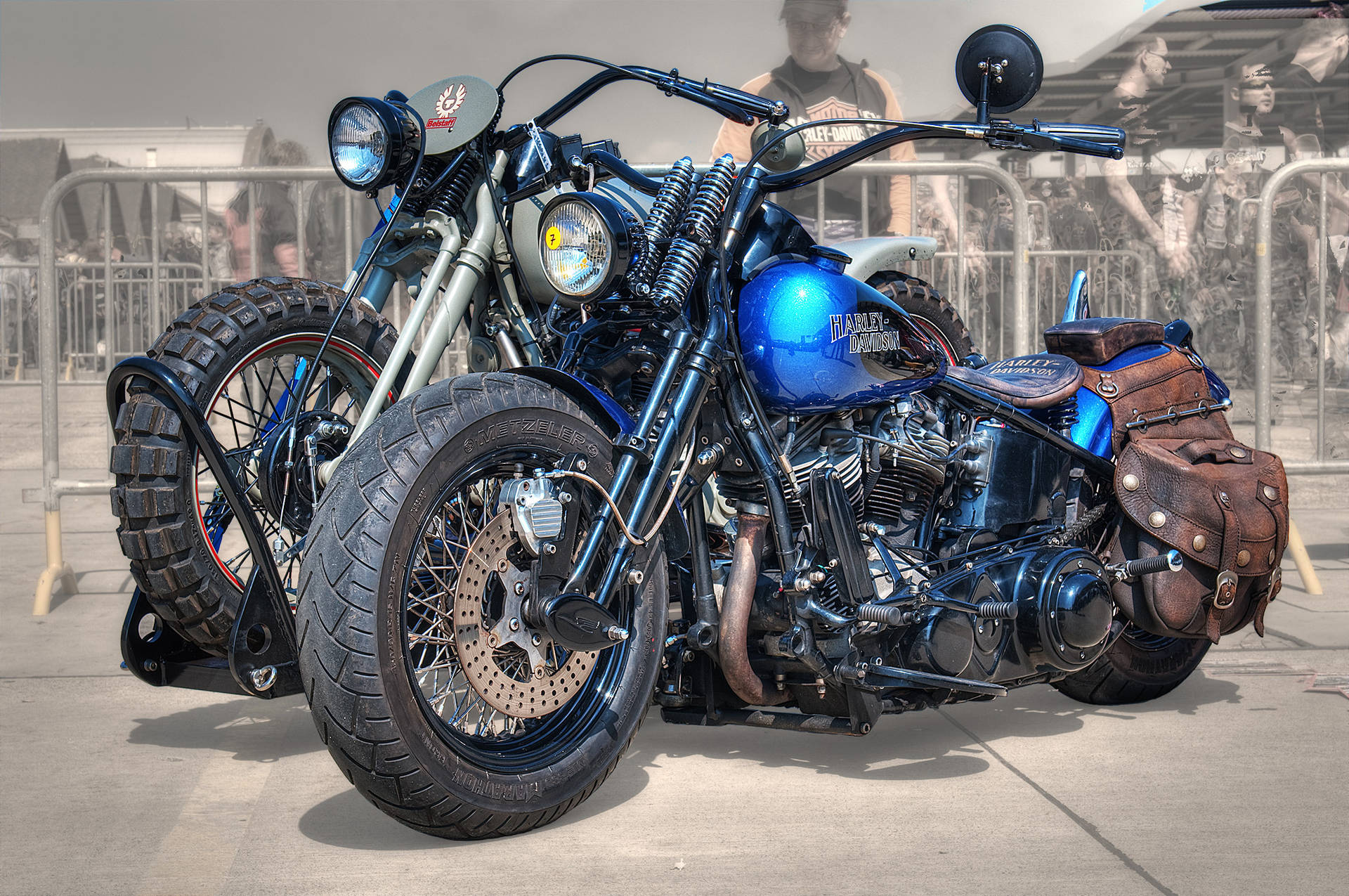 Two Harley Davidson Motorcycles Wallpaper