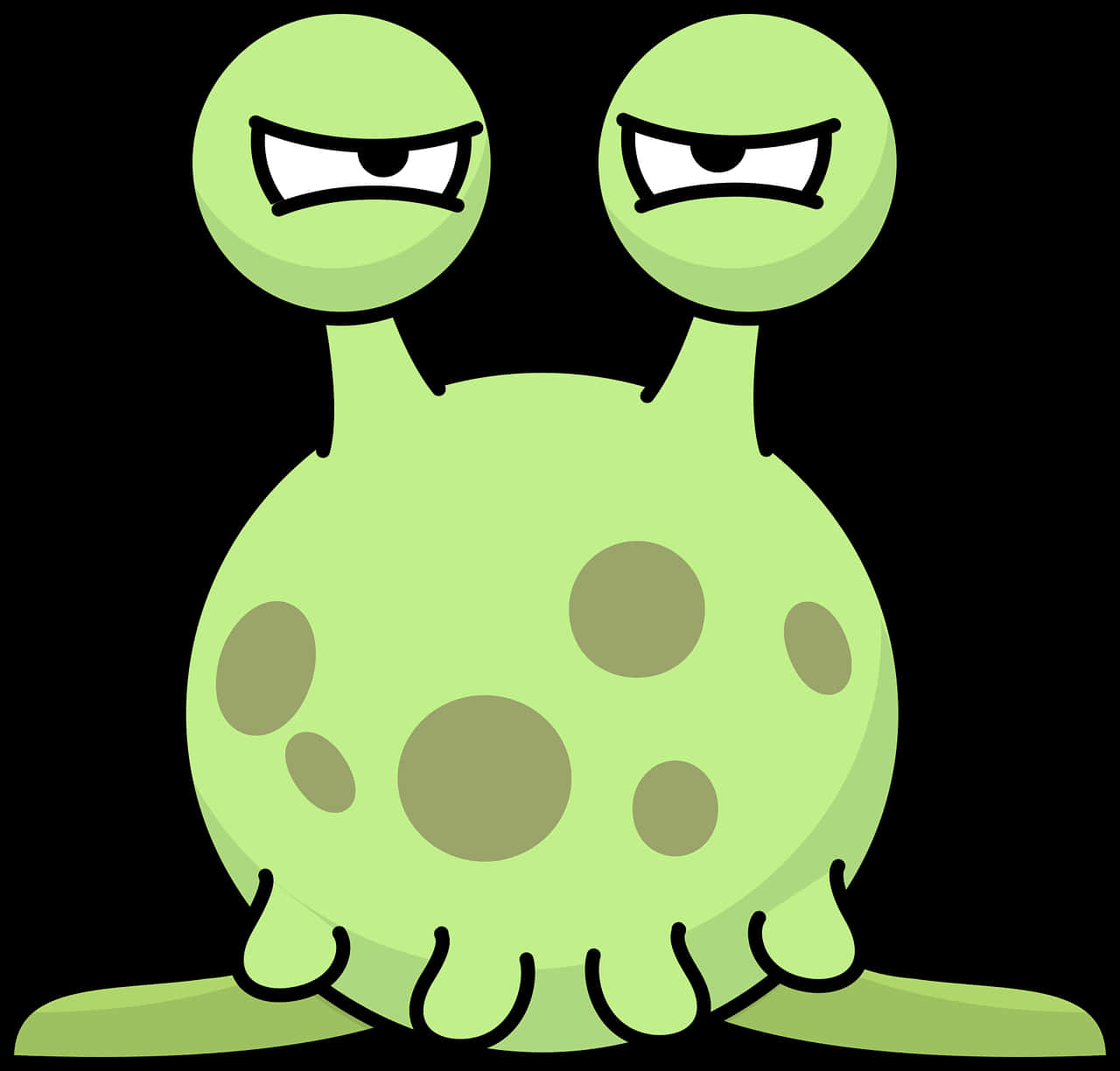 Two Headed Cartoon Alien PNG