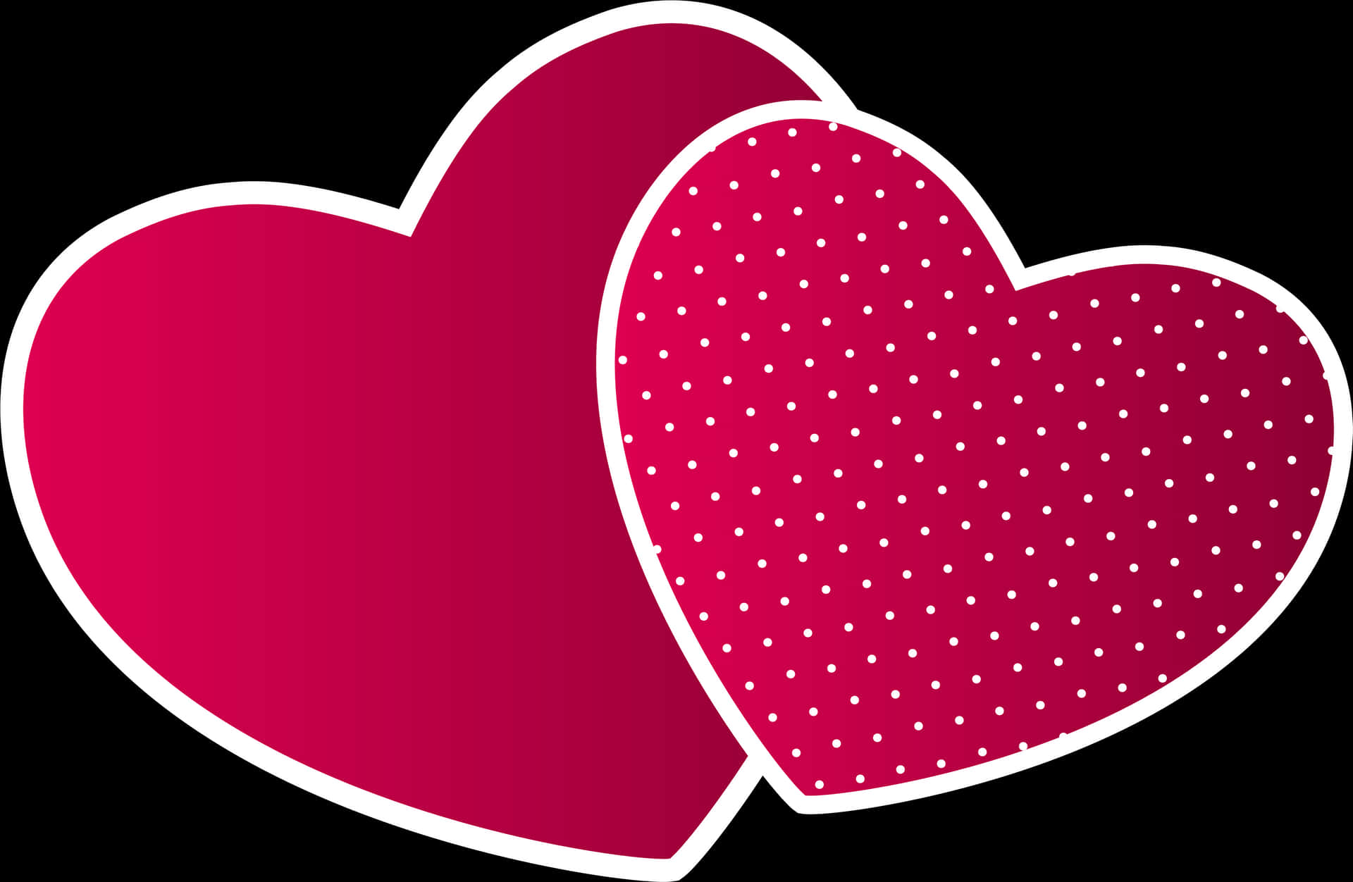 Two Hearts Graphic Design PNG