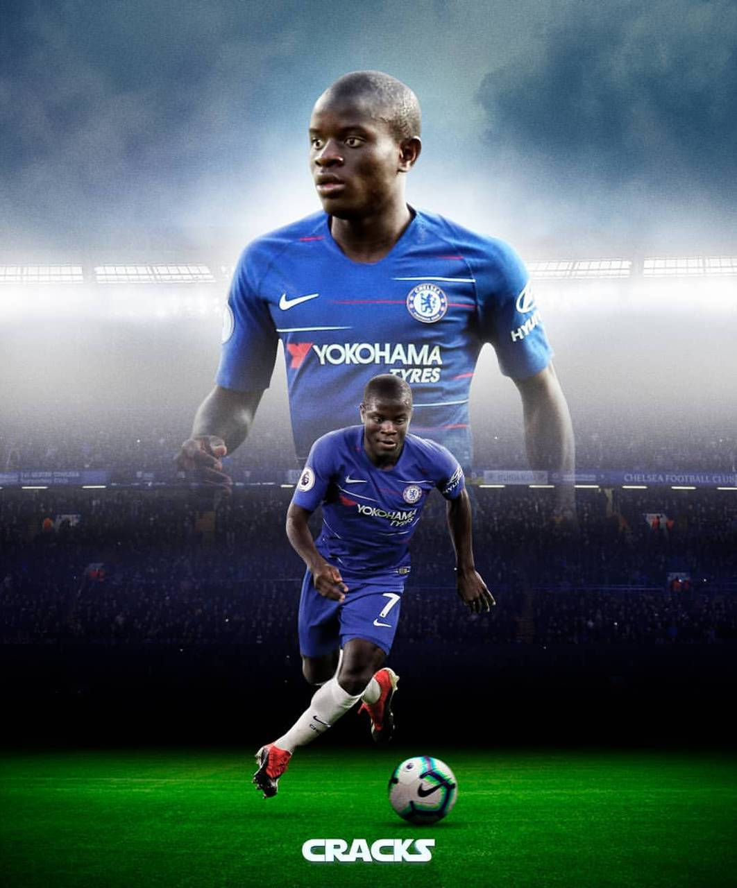 Two Images Of N'golo Kante Wallpaper