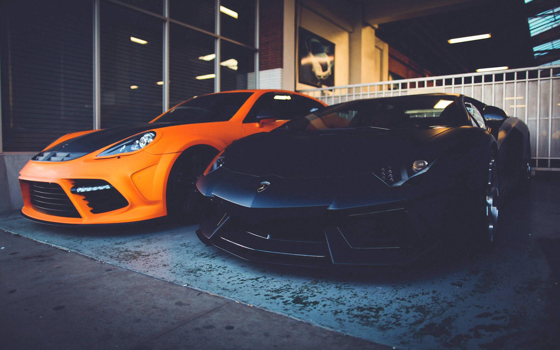 Power and Style - Two Luxury Lamborghinis Wallpaper