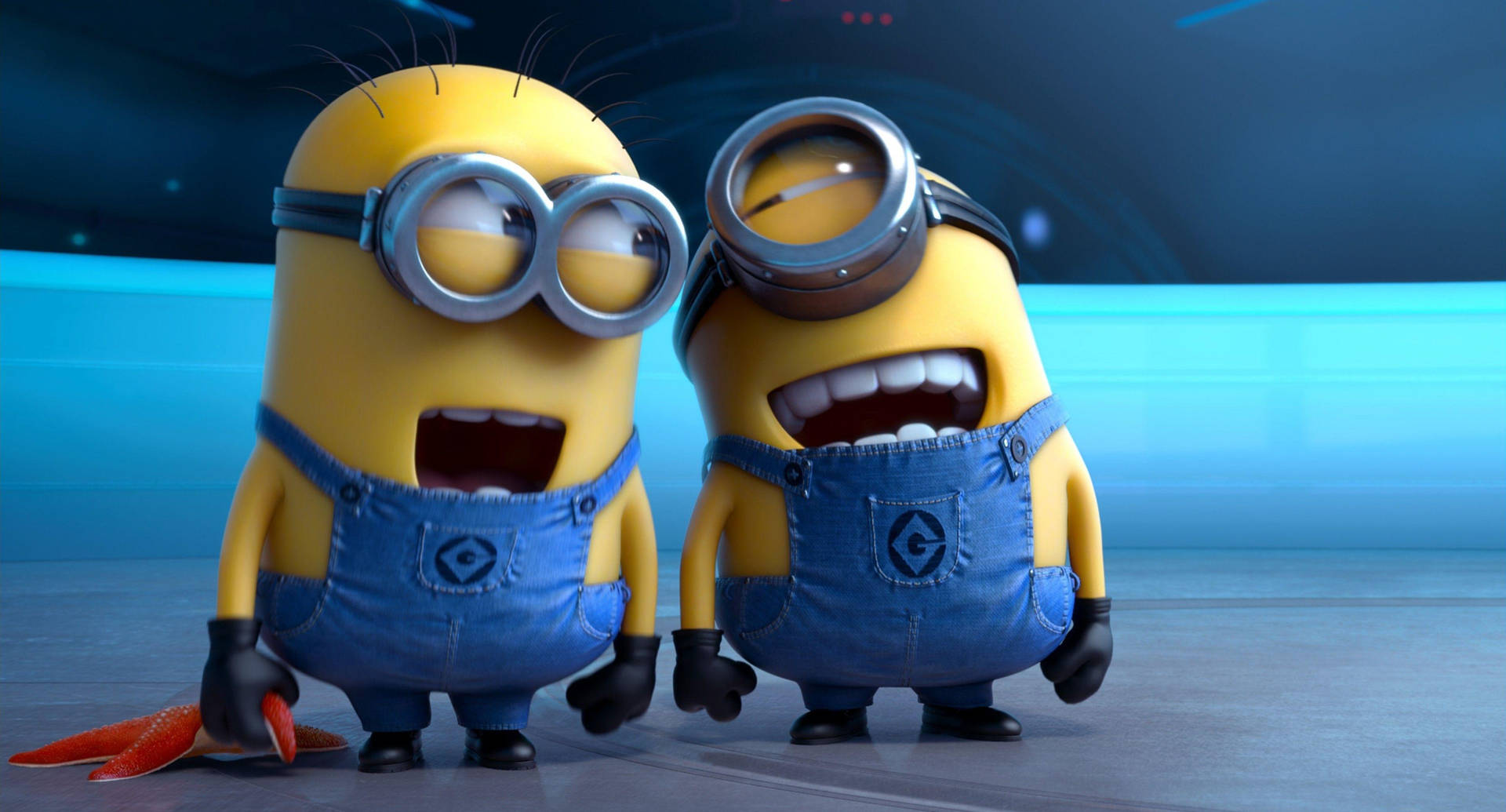 Two Laughing Minions Despicable Me 2 Wallpaper