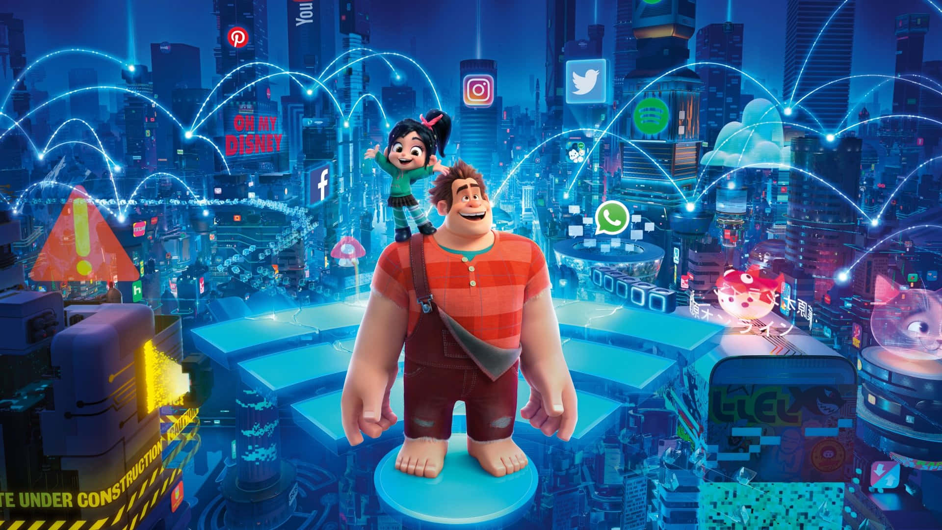 Two Main Characters Ralph Breaks The Internet Wallpaper