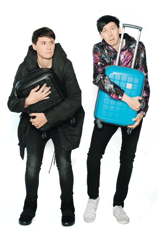 Two Men Holding Luggage PNG