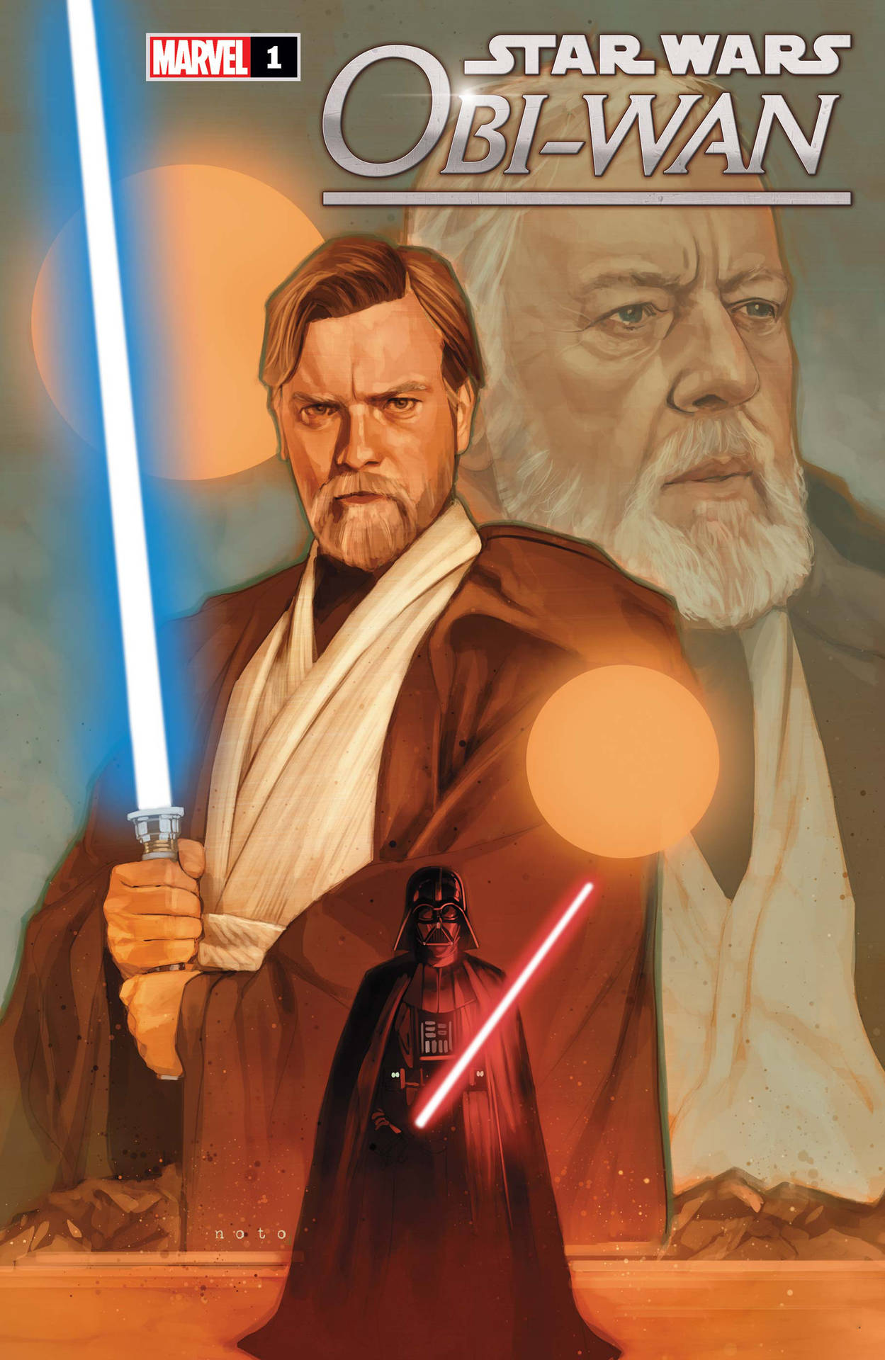 Two Obi Wan Kenobi And Vader Wallpaper