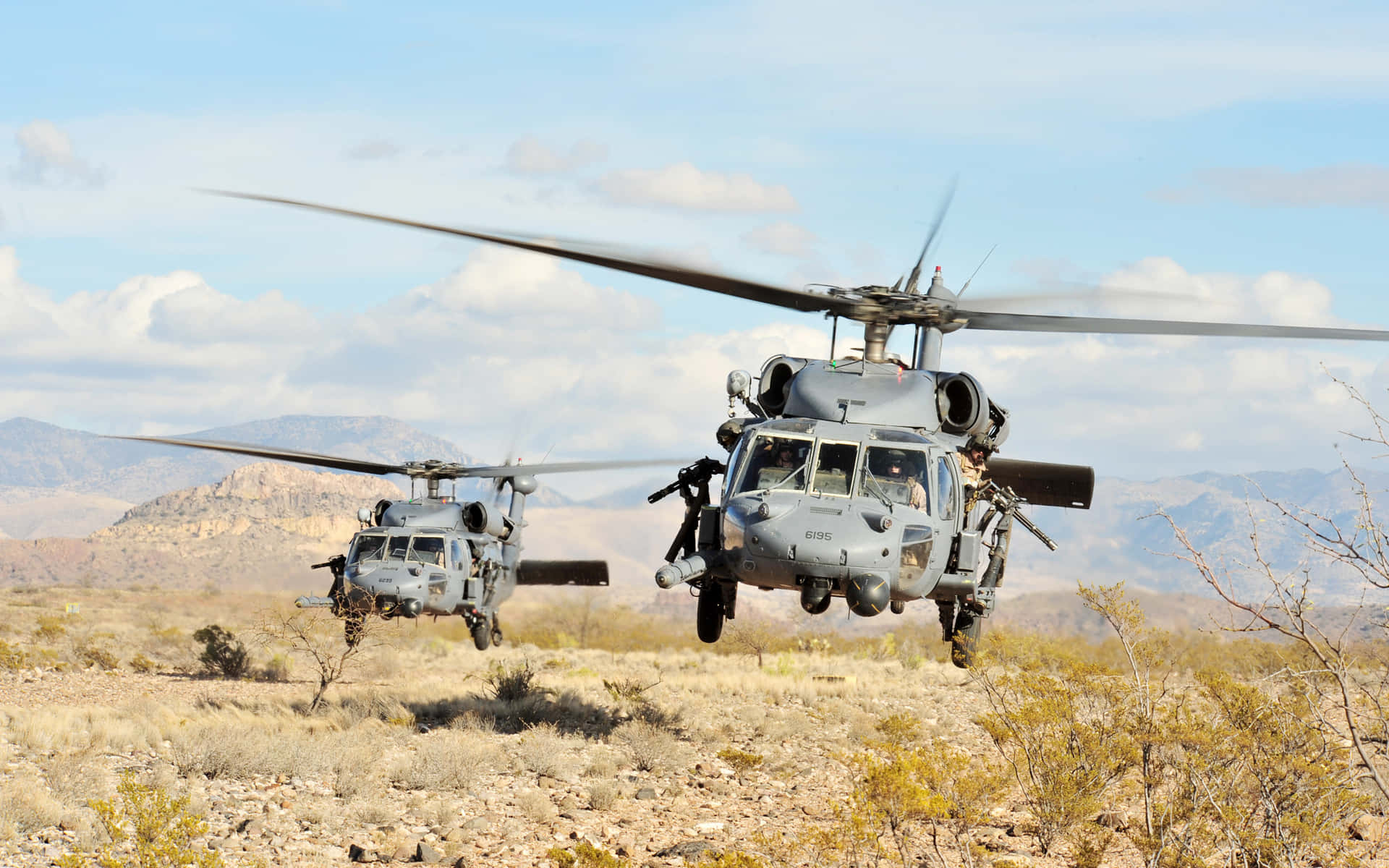 Two Pave Hawk Medium Lift Cool Helicopters Wallpaper