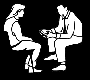 Two People Conversation Silhouette PNG