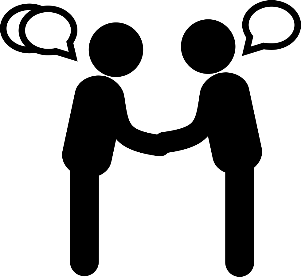 Two People Shaking Hands Icon PNG