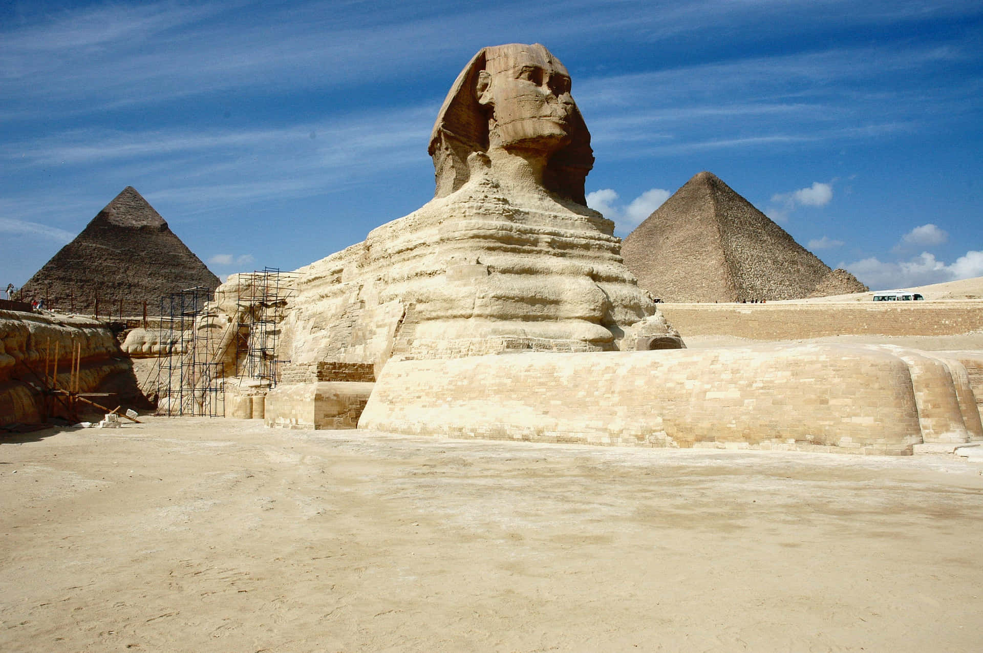 Two Pyramids And The Great Sphinx Wallpaper