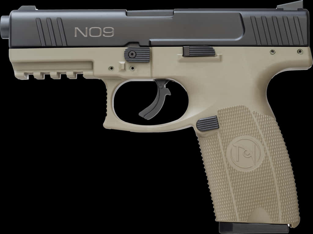 Two Tone Semi Automatic Pistol PNG
