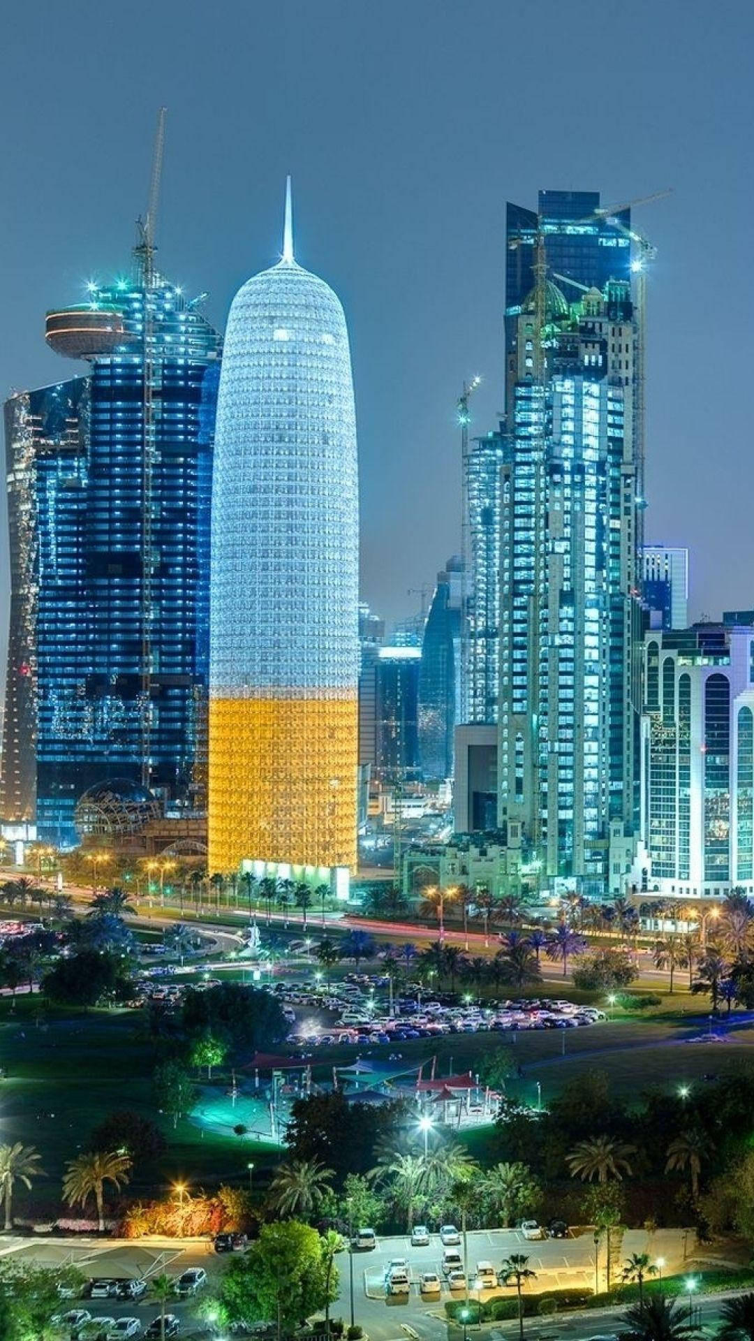 Zweifarbigehelle Doha-stadt Wallpaper