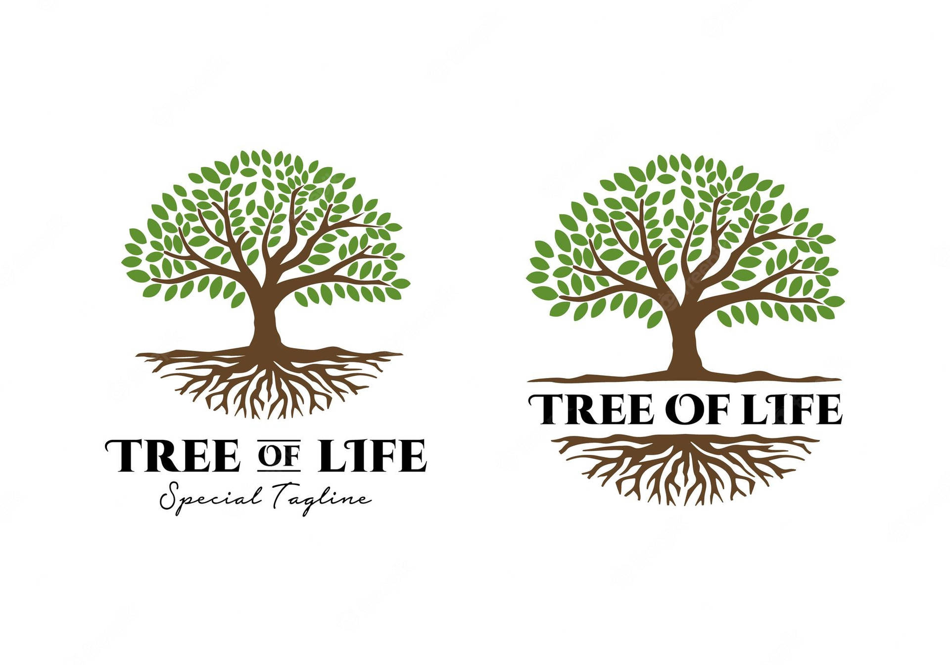 Two Tree Of Life Logos Wallpaper