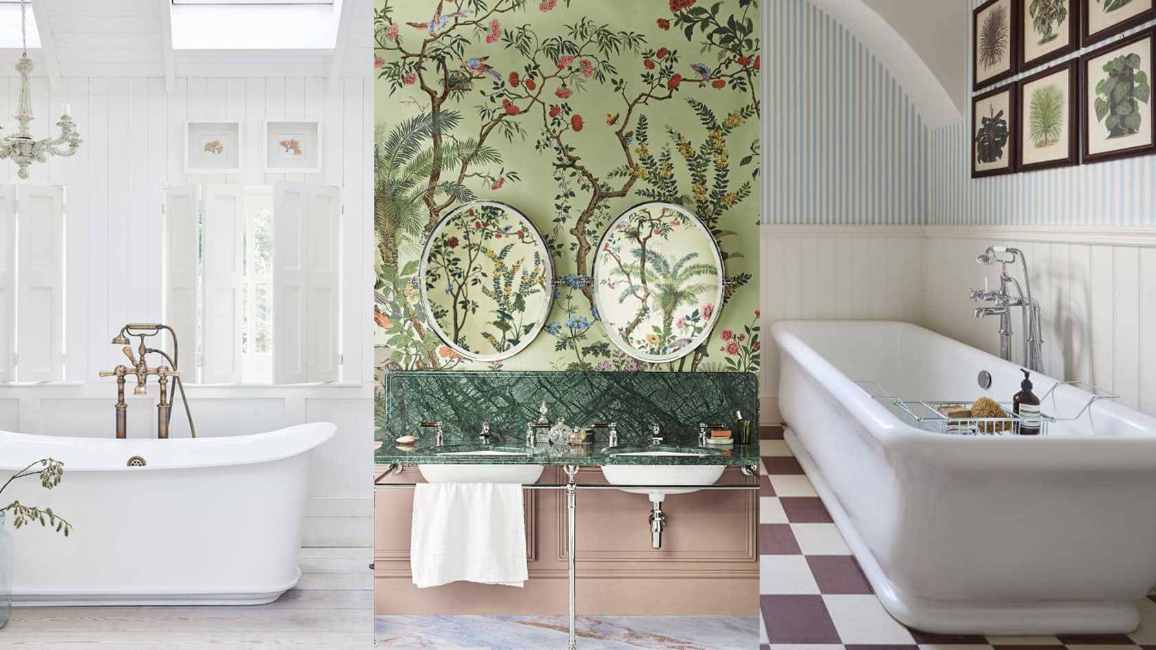 Zweiweiße Badewannen Wallpaper