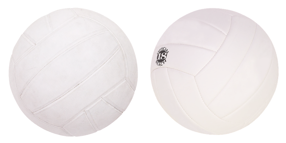 Two White Volleyballs PNG