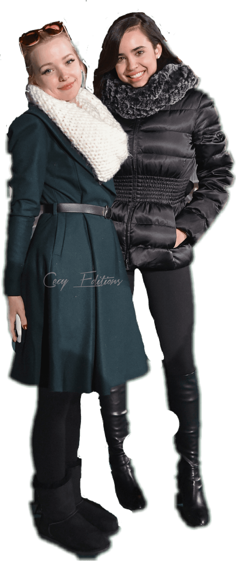 Two Women Winter Fashion PNG