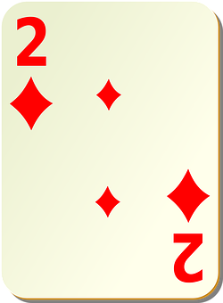 Twoof Diamonds Playing Card PNG