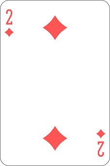 Twoof Diamonds Playing Card PNG