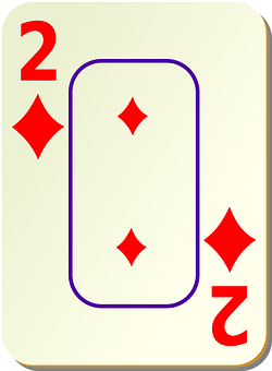 Twoof Diamonds Playing Card PNG