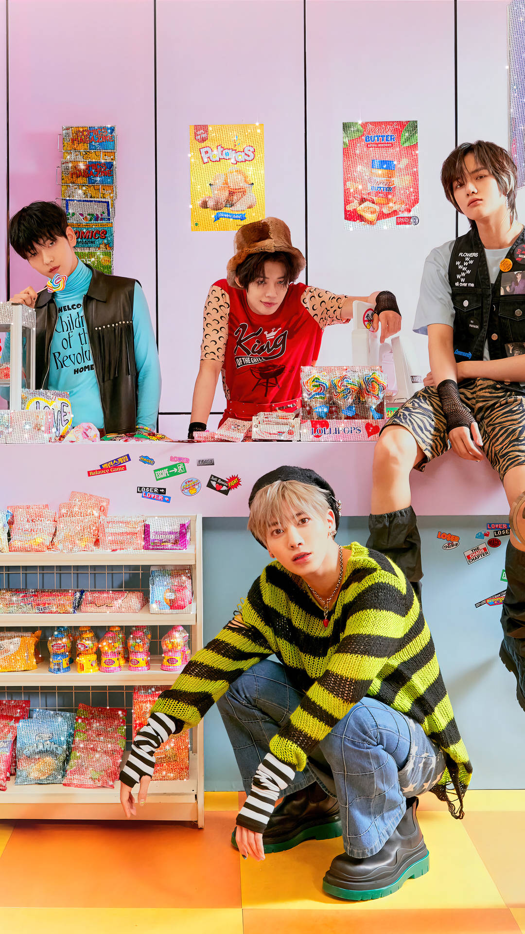 Txt In A Candy Store Wallpaper