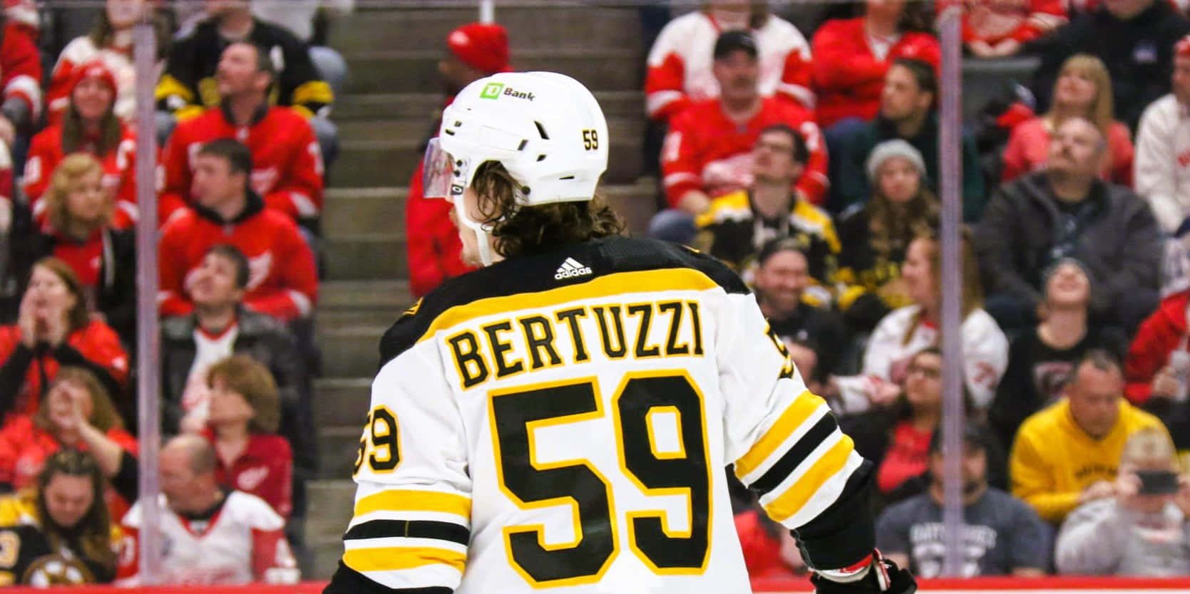 Download Tyler Bertuzzi in action on the ice Wallpaper