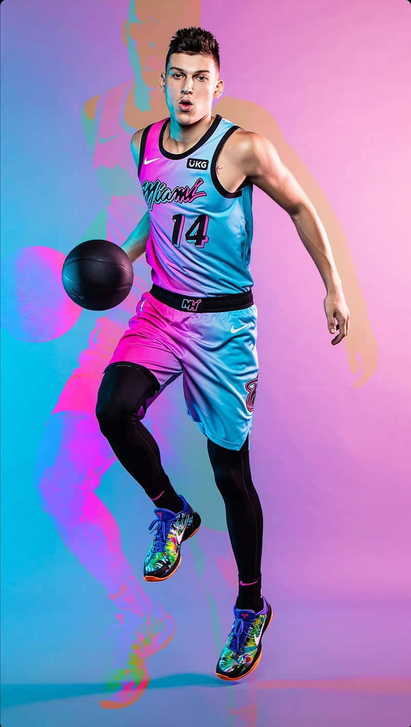 Rising NBA star Tyler Herro Wallpaper