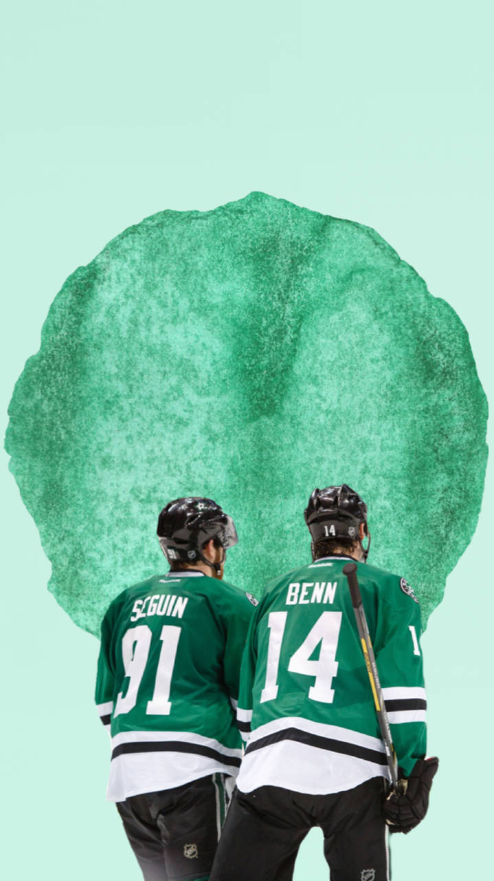 Tylerseguin Y Jamie Benn, Jugadores De Hockey Sobre Hielo. Fondo de pantalla