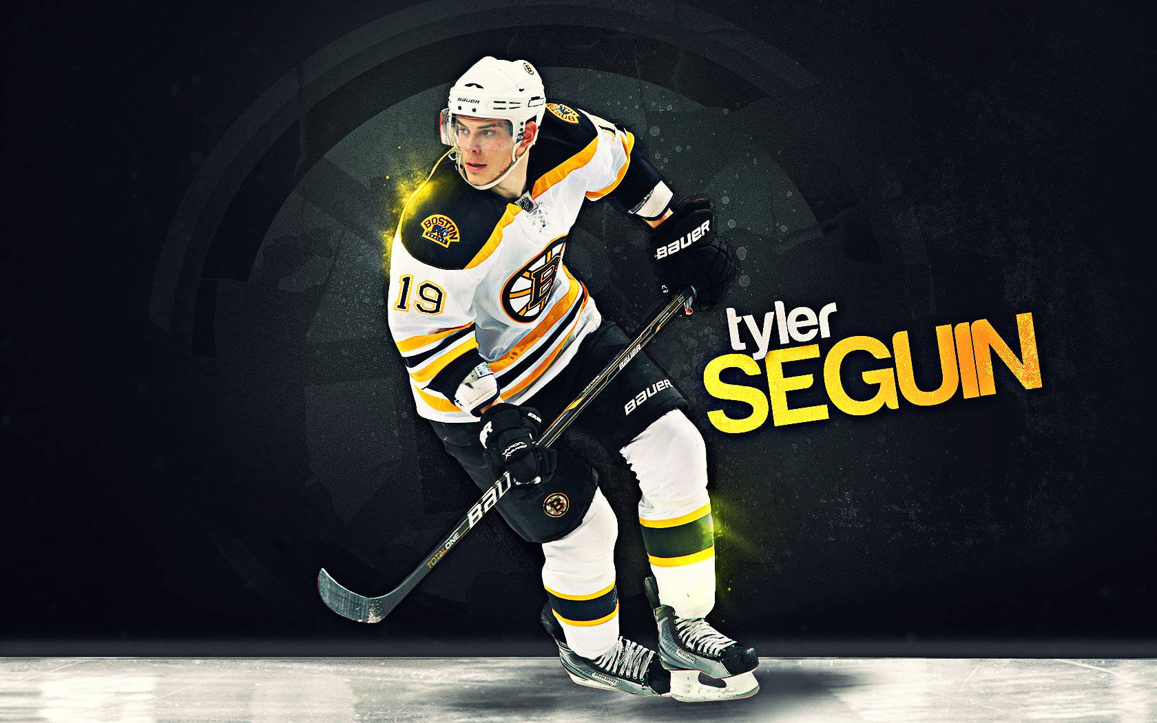 Posterdi Tyler Seguin Dei Boston Bruins Di Hockey Su Ghiaccio. Sfondo