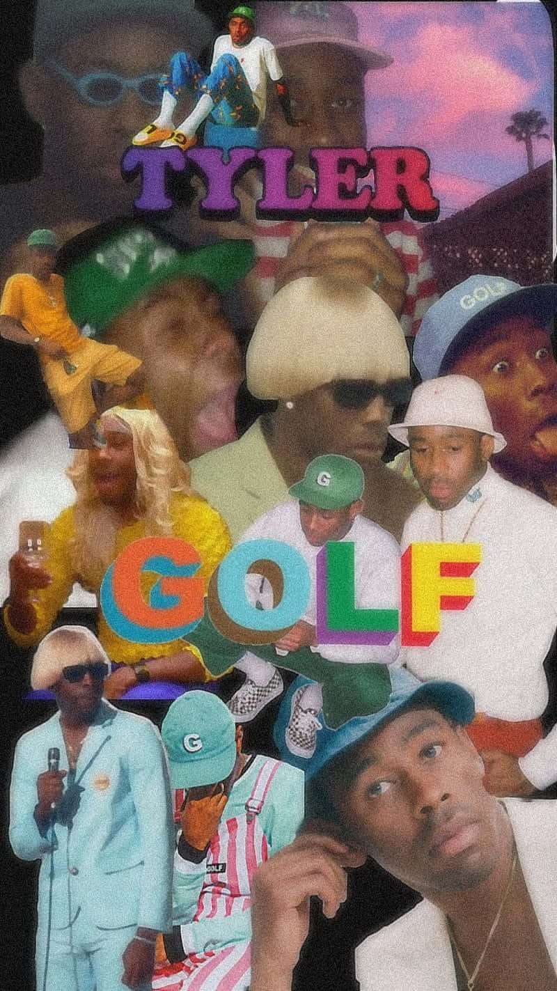 Tyler The Creator Golf Aesthetic Collage Wallpaper