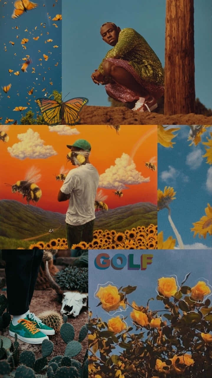 Tyler The Creator Nature Aesthetic Collage Wallpaper