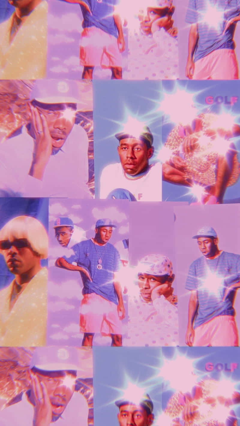 Tyler The Creator Pink Aesthetic Collage Wallpaper
