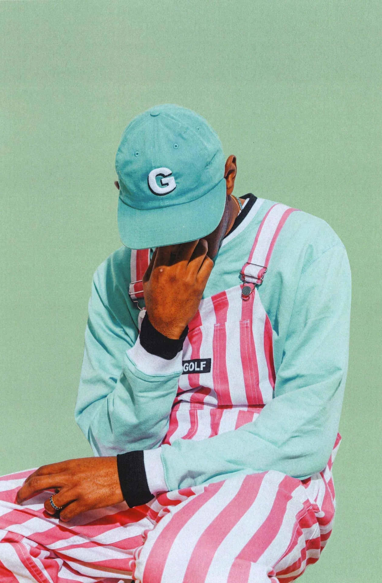 Tyler The Creator Striped Outfit Aesthetic Wallpaper