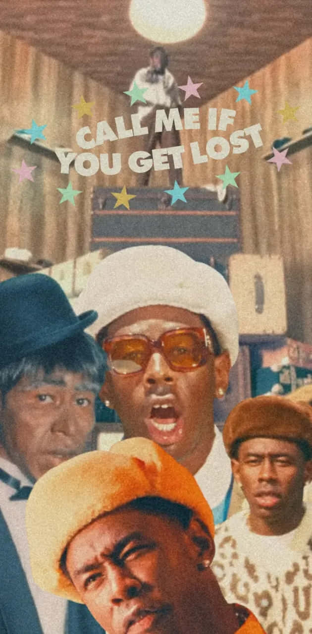 Tyler The Creator Vintage Collage Aesthetic Wallpaper