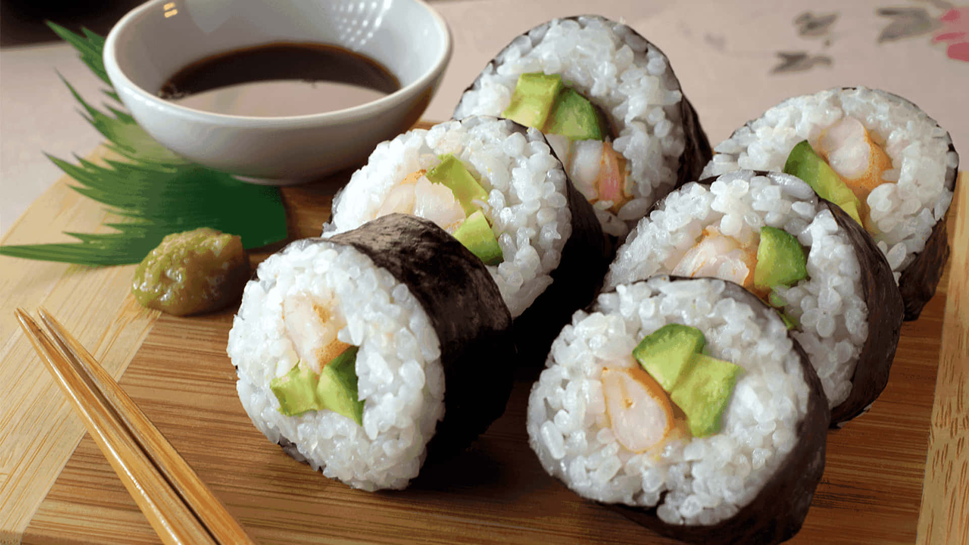 Typerav Sushi Med Wasabi Bild