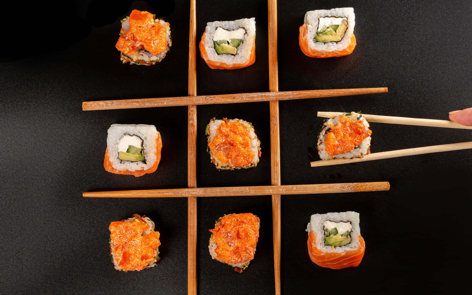 Types Of Sushi Tic-Tac-Toe Picture