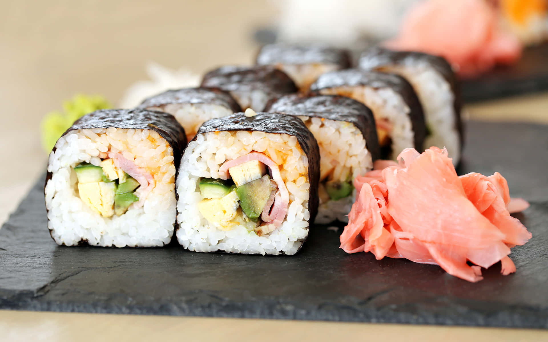 Typerav Sushi Med Grönsaksbild