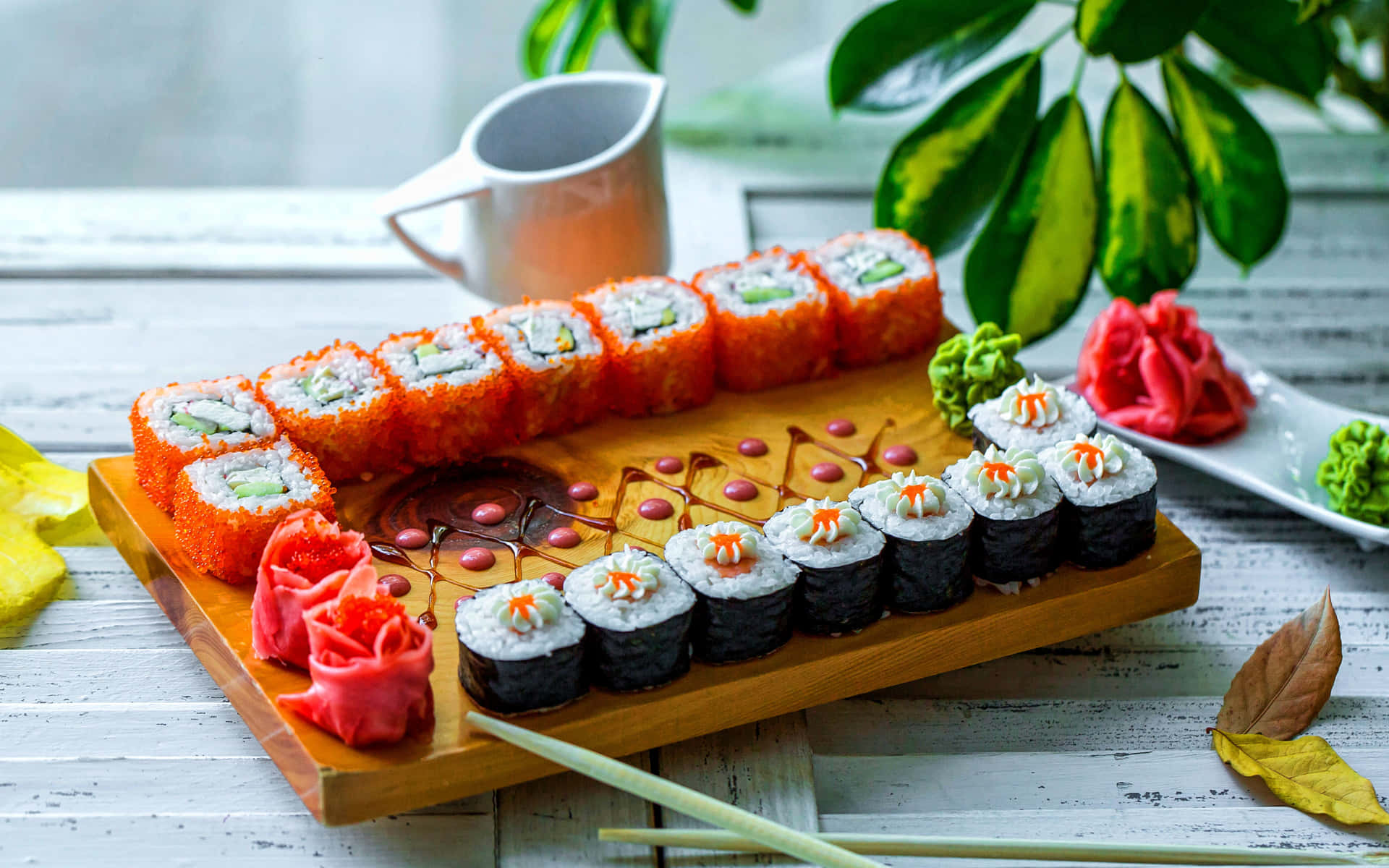 Typerav Sushi För Sommar-estetisk Bild