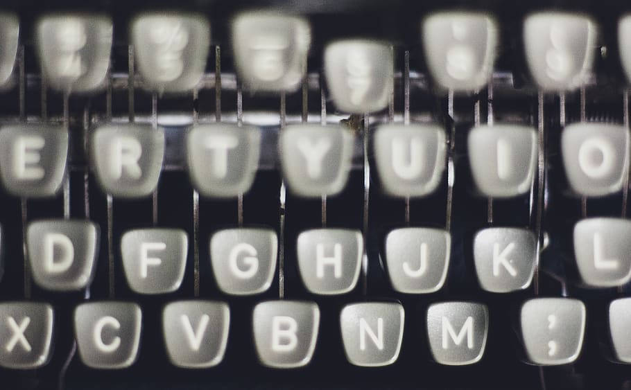 Typewriter Keys In Tonal Contrast Wallpaper