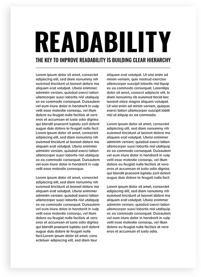 Typography Readability Hierarchy PNG