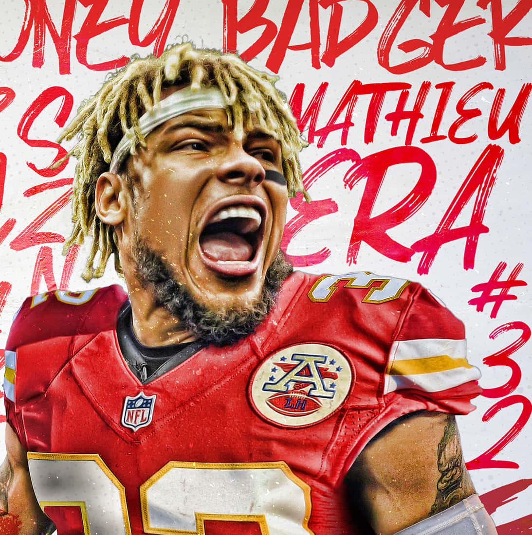 Tyrann Mathieu grunge art Kansas City Chiefs american football  defensive tackle HD wallpaper  Peakpx