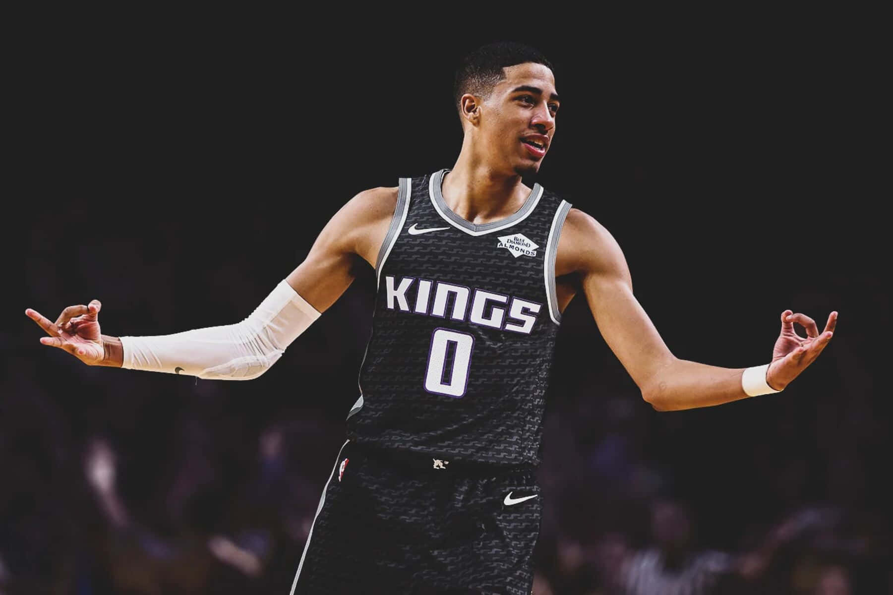 Tyrese Haliburton Sacramento Kings Celebration Wallpaper