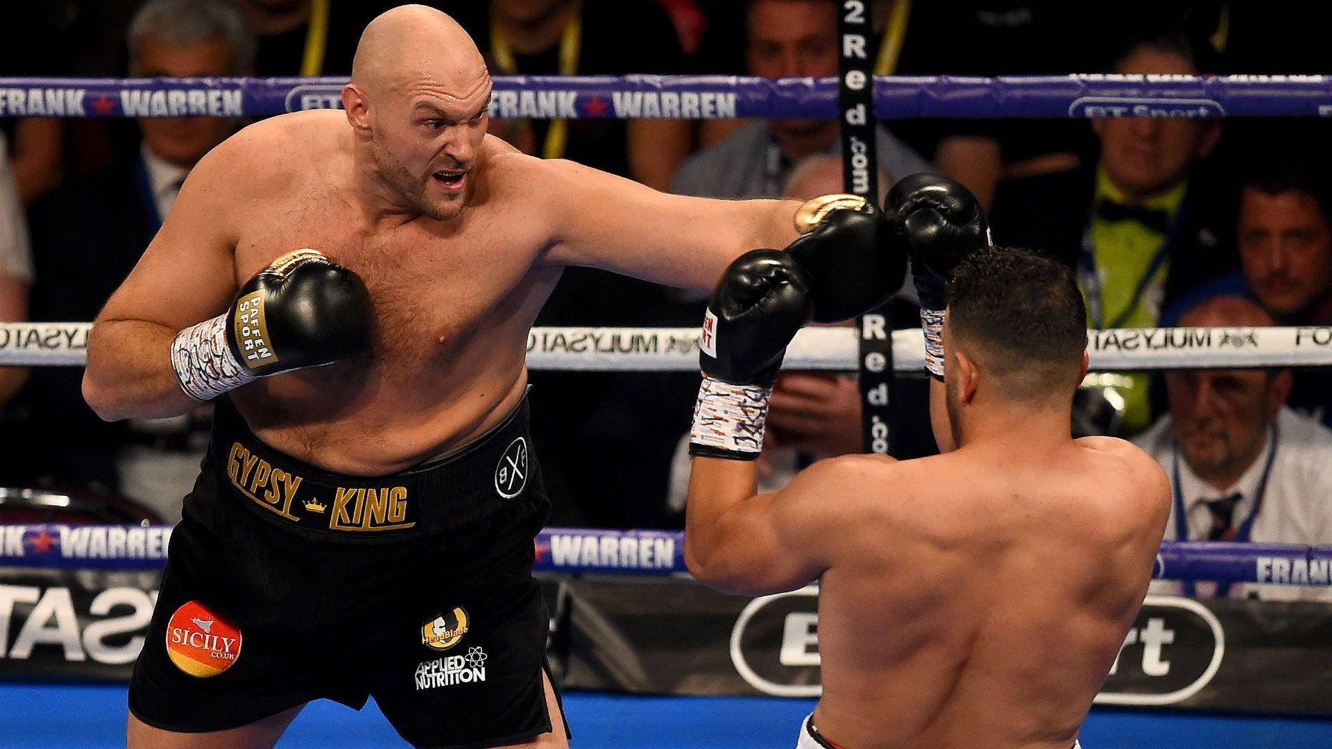 Tyson Fury Throwing His Mighty Punch Wallpaper