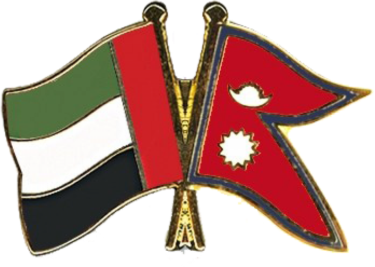 U A Eand Nepal Flags Pin PNG
