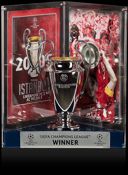 U E F A Champions League Trophyand Celebration PNG