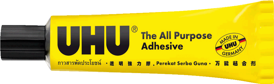 U H U All Purpose Adhesive Tube PNG