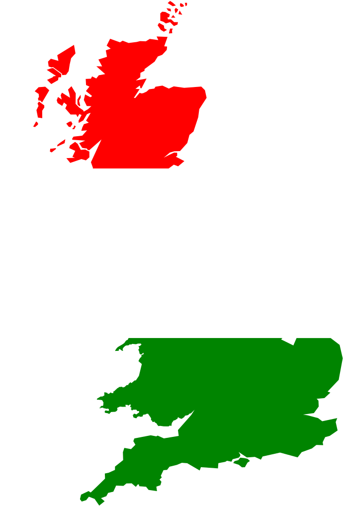U K Map Scotland Ireland England Wales PNG