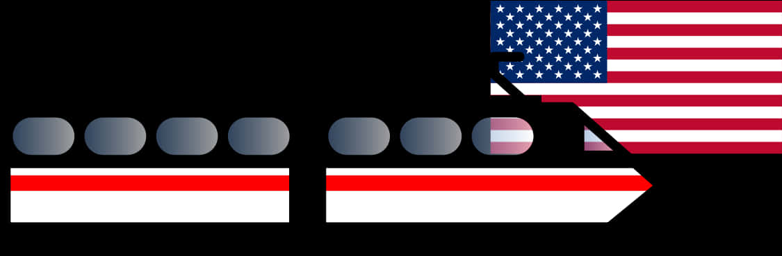 U S A Flag Abstract Design PNG