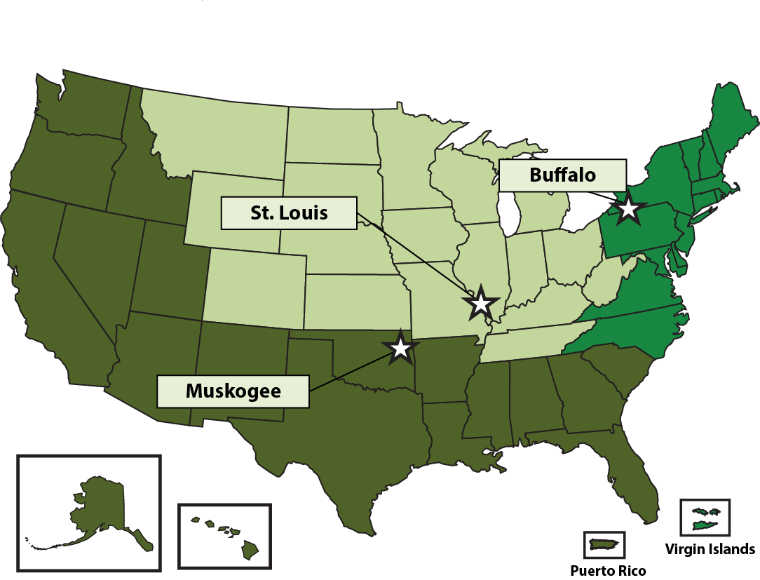 U S A Map Highlighted Cities Stars PNG