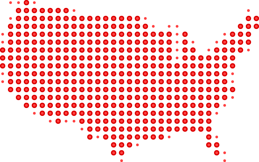 U S A Map Red Pins Abstract PNG