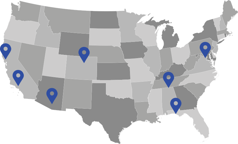 U S A Mapwith Blue Pins PNG